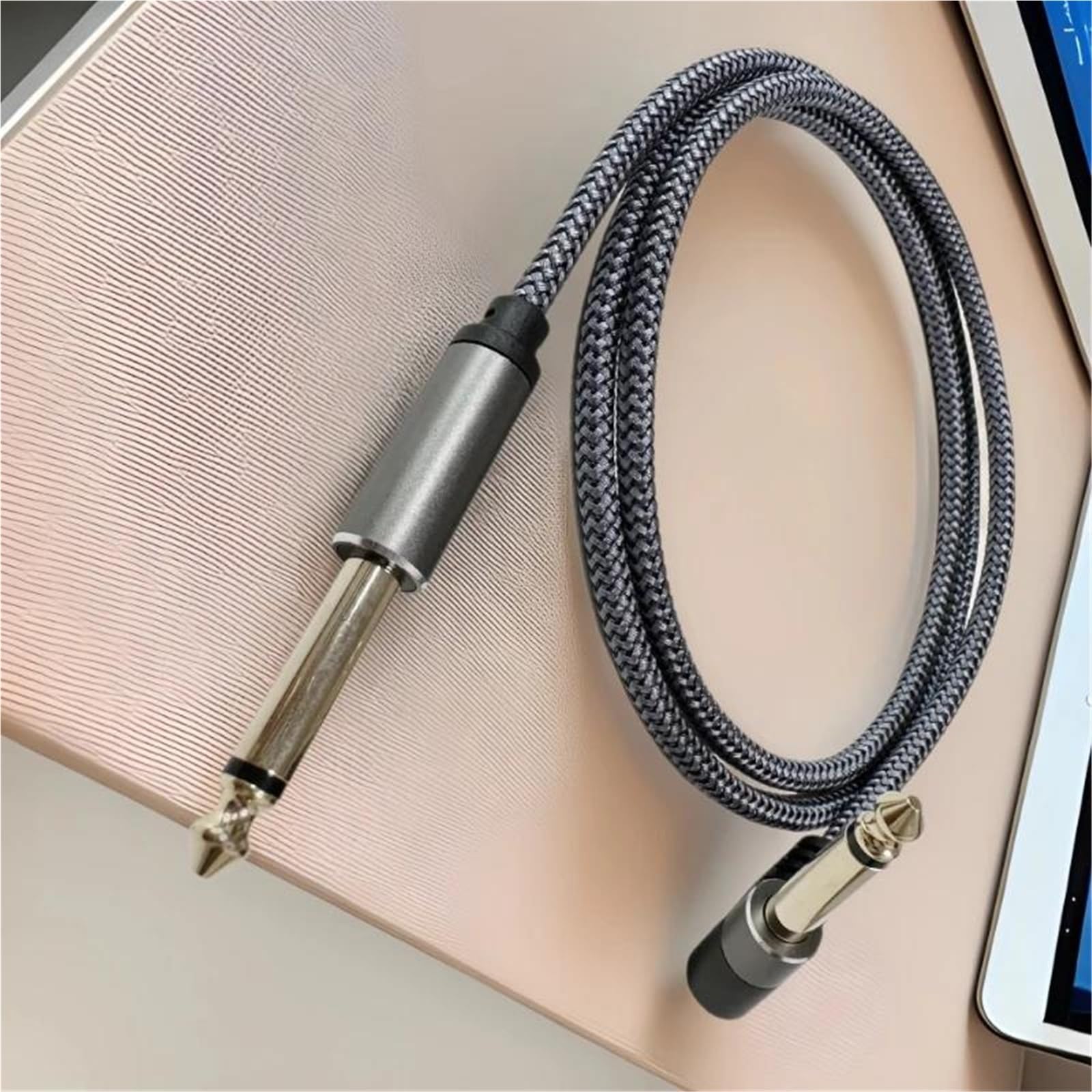 1/4'' Ausgang 90 Grad Vergoldetes Monokabel 6,5 Mm Für E-Gitarren Mixer Verstärker | Gitarren-Audiokabel(Type4,15m)