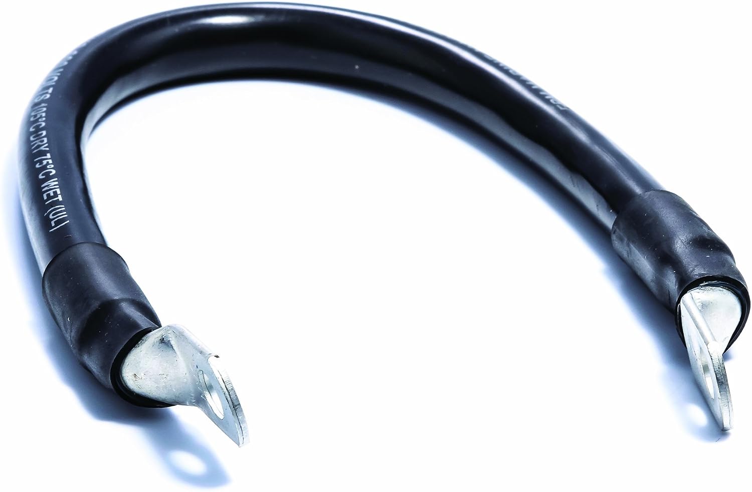 Camco 47473 Black 5/16" Stud 12" Long 2-Gauge Marine Battery Cable and Lug Assembly Tinned