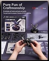 Vista 6 de ROKR Rompecabezas 3D para adultos Kit de construcción de modelo de insecto eléctrico de metal Juguetes de escritorio Kit de pasatiempos para adultos