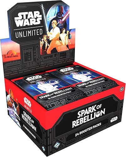 Star Wars: Unlimited TCG Spark of Rebellion Booster Display (juego de 24 paquetes de refuerzo) - Juego de cartas coleccionables para niños y