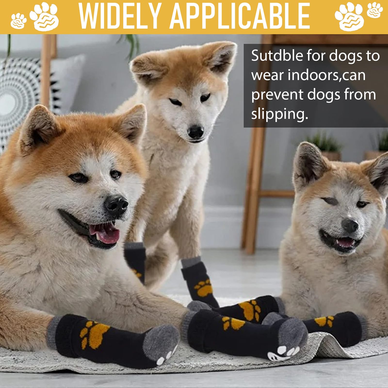 HTTDSLF 4 works Anti Slip Dog Socks Paws Stop Licking - Image 4