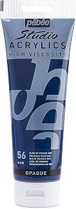 PEBEO Studio Acrylics 250-Milliliter Acrylic Paint, Prussian Blue Hue