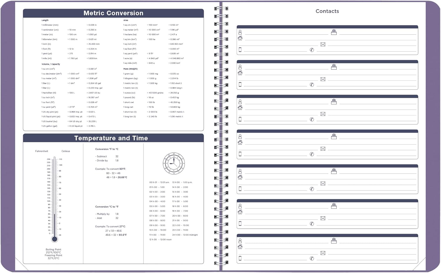Blueline® Essential Academic Monthly Planner, 14 Months, July 2024 to August 2025, Twin-Wire Binding, Soft Vicuana Cover, 11" x 8.5", Dusty Purple (CA701F.03-25)