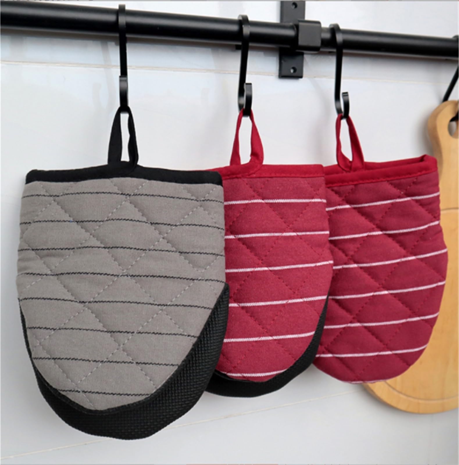 Manoplas Horno 1 Par De Manoplas De Horno Resistentes Al Calor, Manoplas De Silicona For Cocinar, Asar, Hornear, Microondas Guantes Horno Cocina(G)
