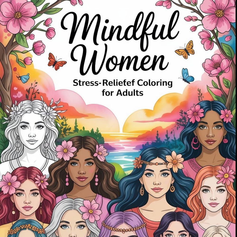 Mindful Women - Stress relief coloring for Adults