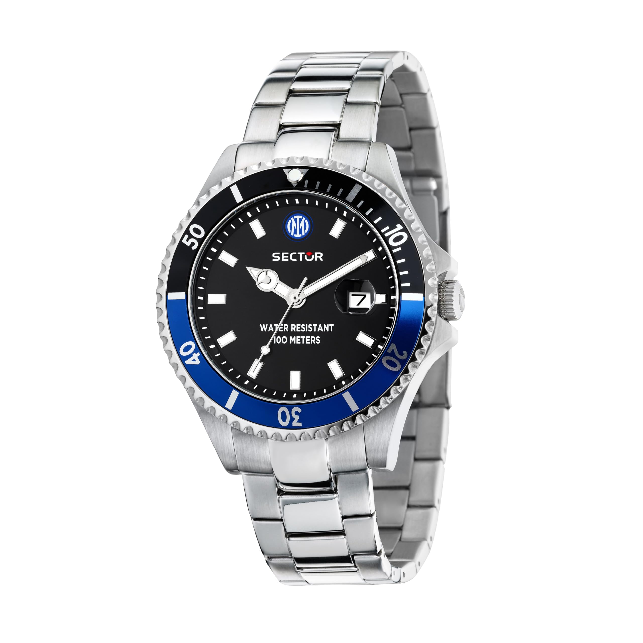 Sector No Limits Orologio Uomo, Tempo, Data, Analogico, 43 mm, Collezione 230 - INTER Special Edition - R3253161062