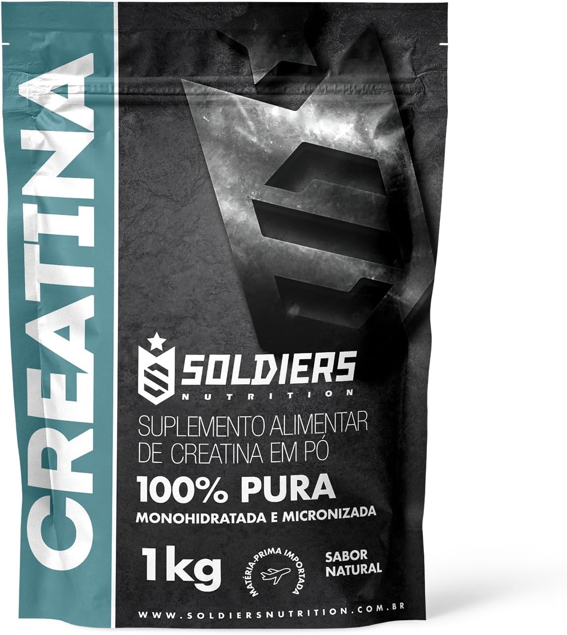 Creatina Monohidratada 1Kg - 100% Pura Importada - Soldiers Nutrition