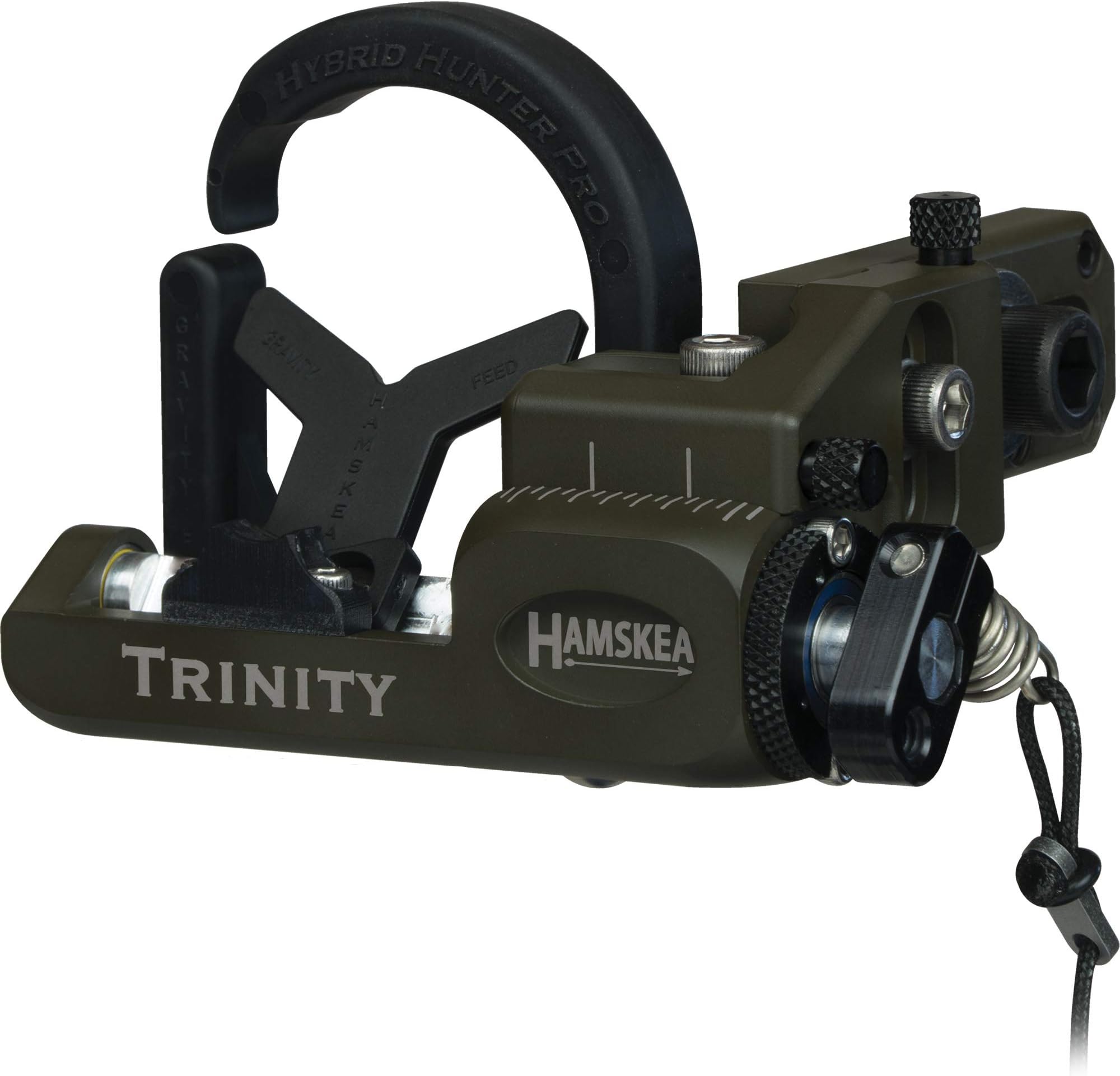 Hamskea Archery Solutions Trinity Hunter Right-Handed OD Green Micro Tune Arrow Rest for Bowhunting (211774), Concrete