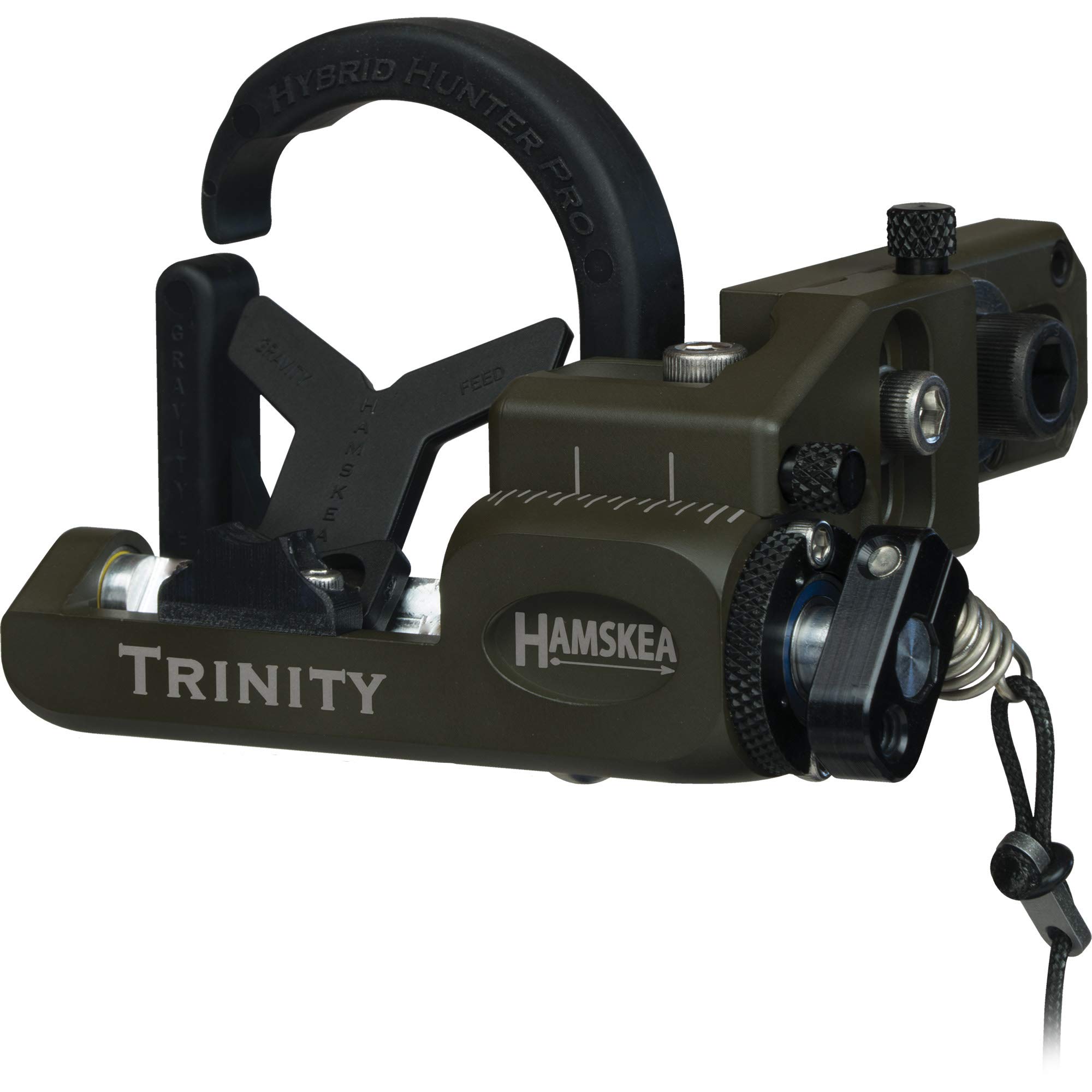Hamskea Archery Solutions Trinity Hunter Right-Handed OD Green Micro Tune Arrow Rest for Bowhunting (211774), Concrete