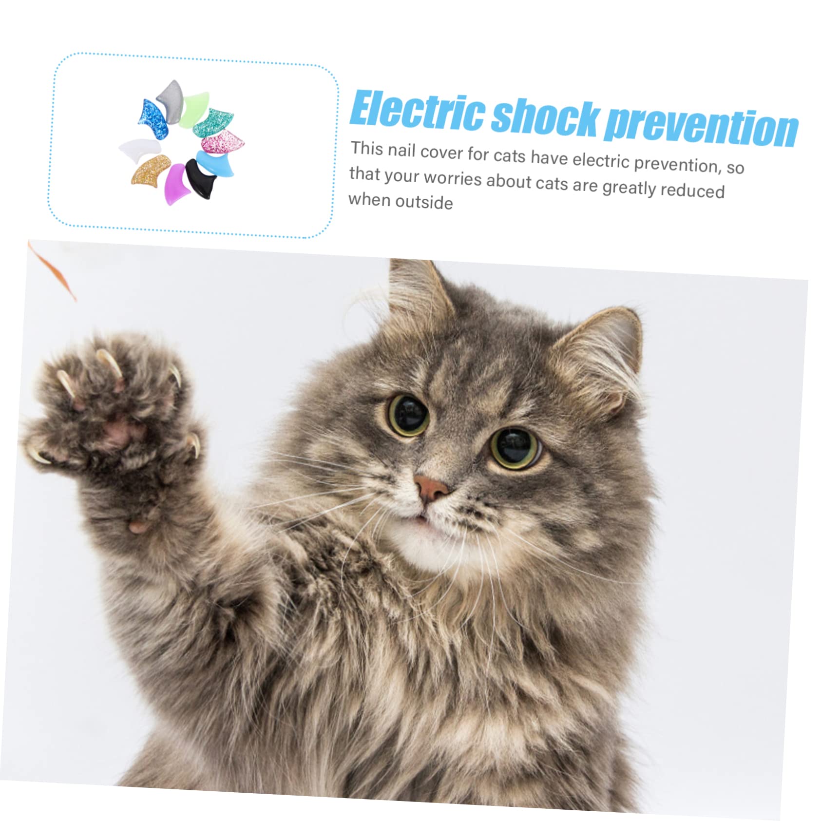 Sosoport 30juegos Cubiertas De Uñas para Gatos y Protección Efectiva De para Cuidado De