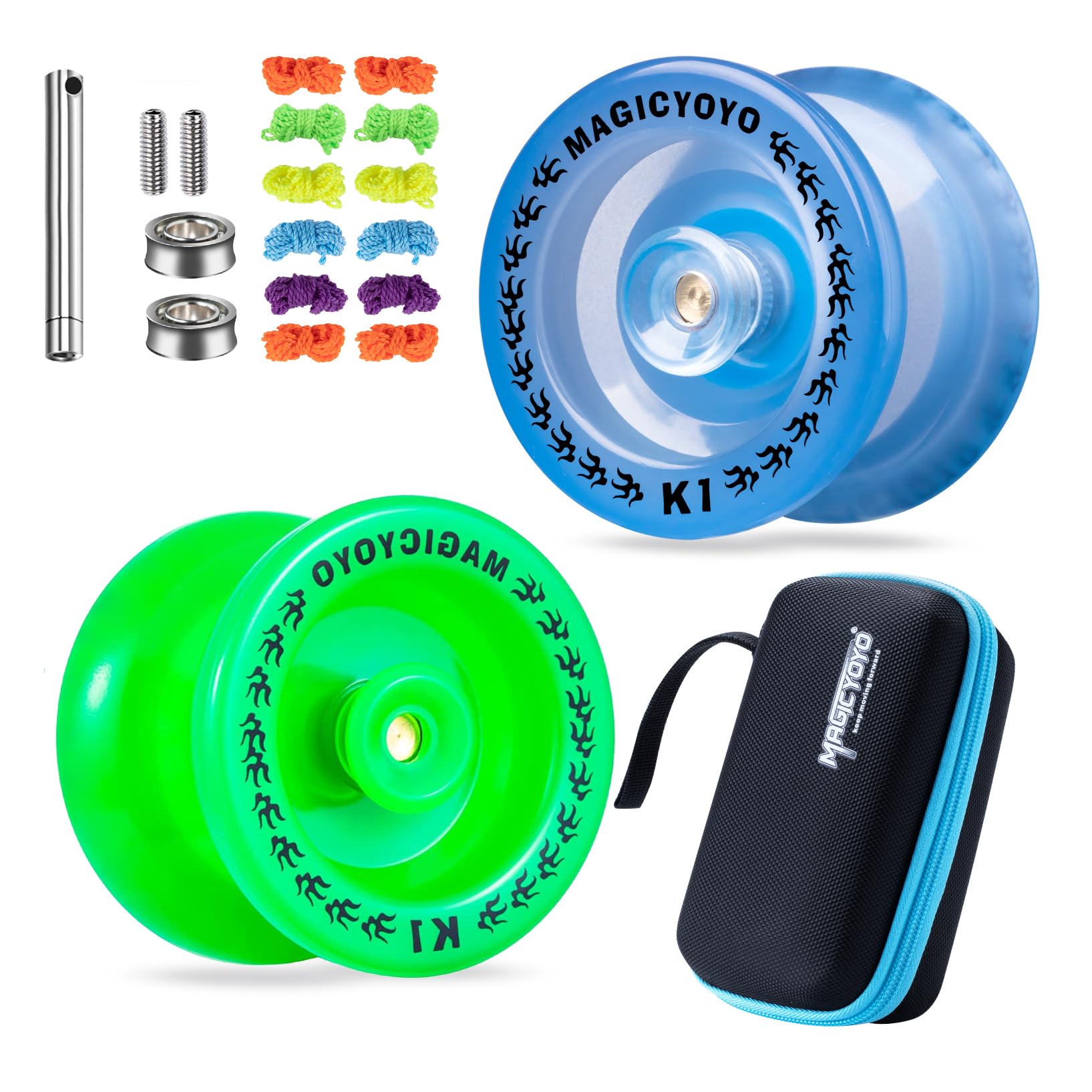 MAGICYOYO K1 Pack of 2 Responsive Yoyos Tug Return Yo-yo for Kids Beginners