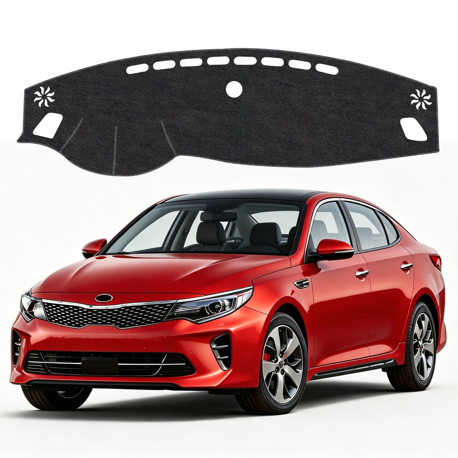 Dash Cover Mat for Kia Optima 2016-2020 Non-Slip Dashboard Cover Mat Sunshade UV Rays Protector Interior Accessories