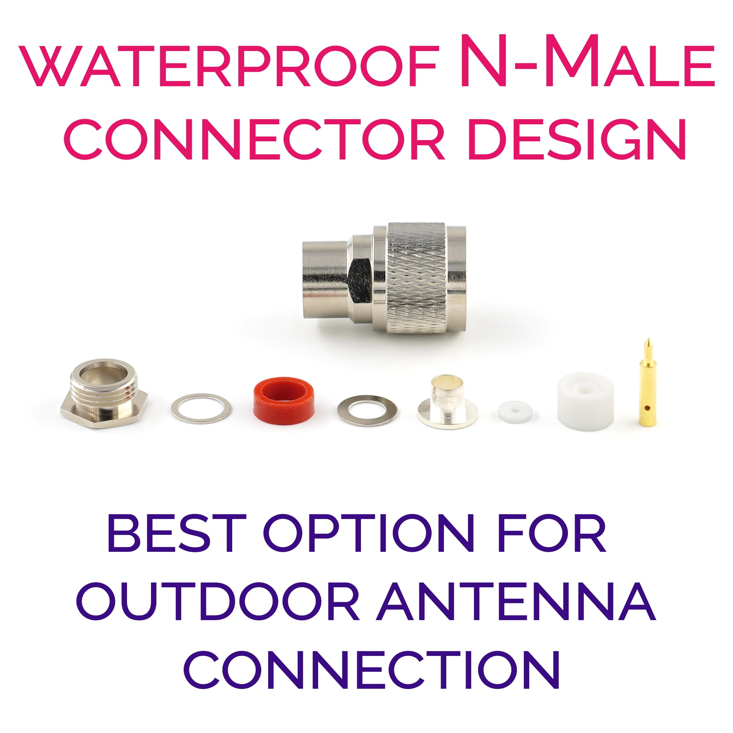 N Male naar SMA Male Coax kabel 12m 50ohm 5D-FB 7.5mm verlengkabel antennekabel Ultra laag verlies kabel voor LTE CDMA GSM DCS 3G 4G 5G mobiele signaalversterker versterker