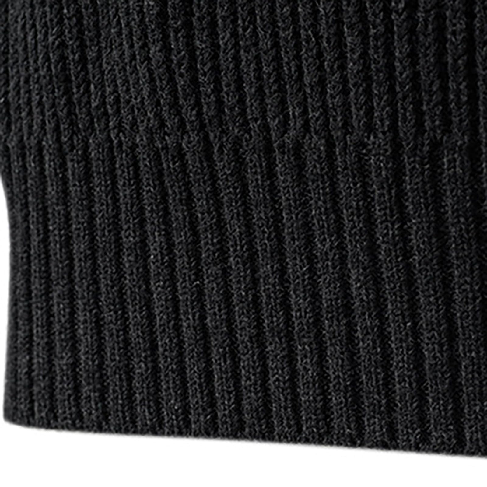Generisch Jersey de invierno para hombre, color puro, cuello alto, cuello alto, cuello alto, cuello alto, cómodo, jersey de trabajo básico