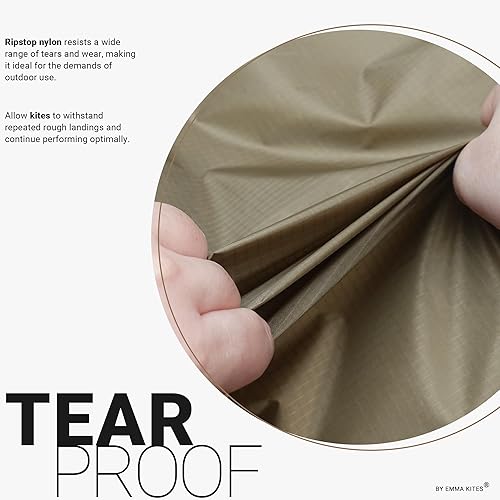 Miniatura 4 de emma kites Tela de nailon Ripstop bronceado 40 Denier, pieza precortada 1 yarda 60 "x36", revestimiento de poliuretano hermético ultraligero