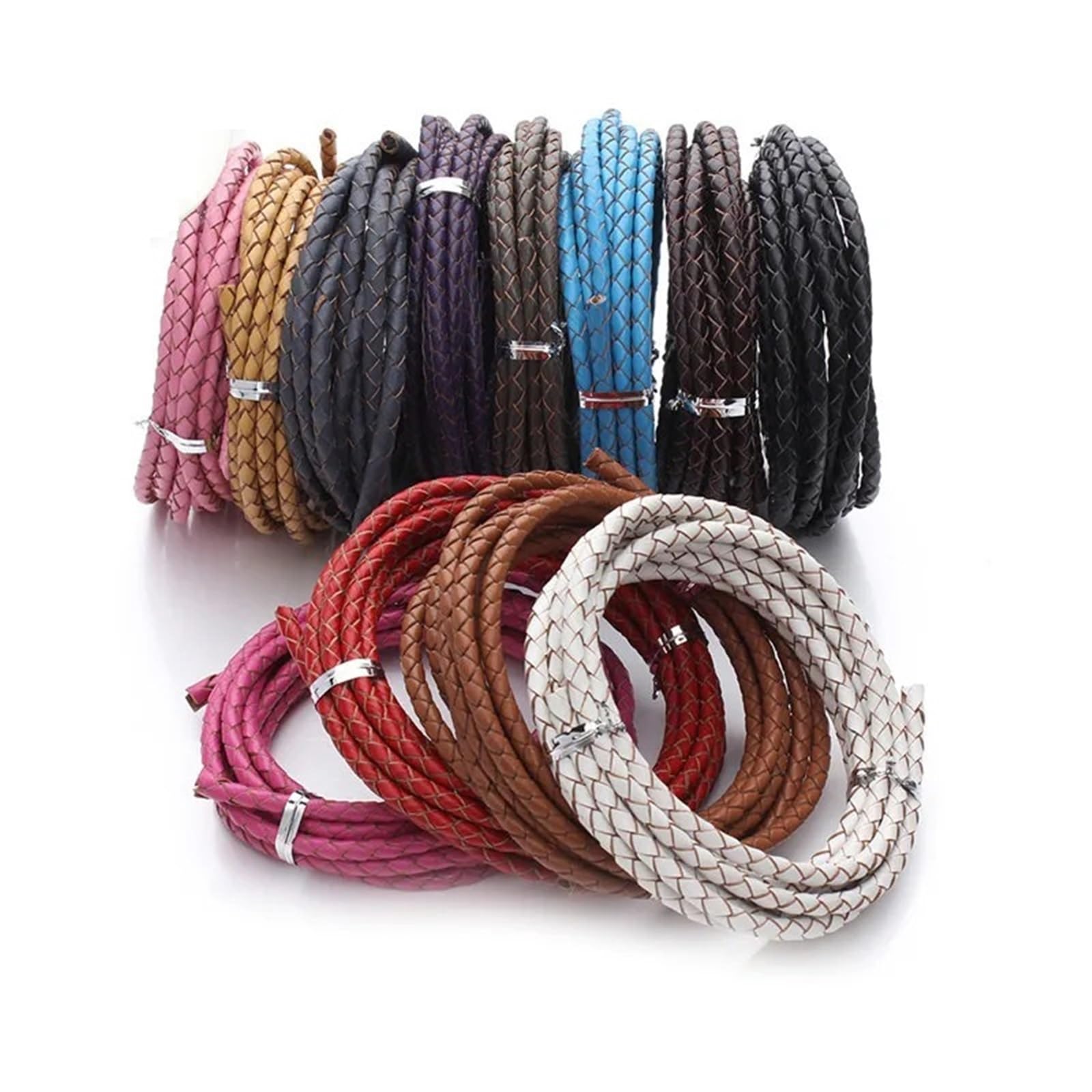 Cavo intrecciato in pelle PU 2 m