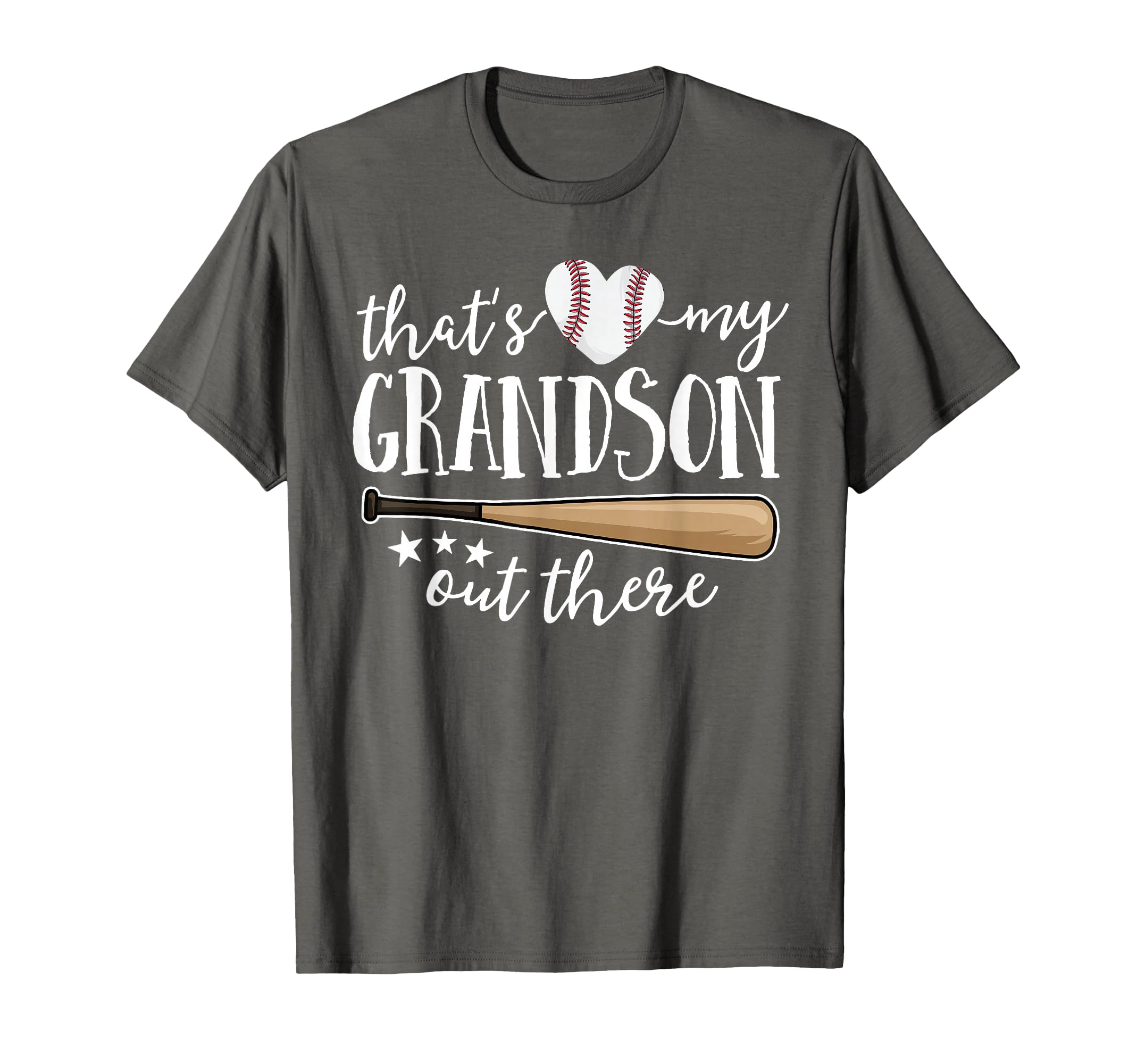 That's My Grandson Out There Gift Women Baseball Grandma T-Shirt