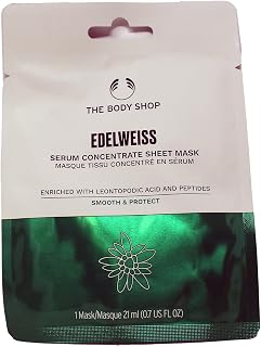 The Body Shop Edelweiss Serum Concentrated Sheet Mask 0.7 Ounces, 1 Count