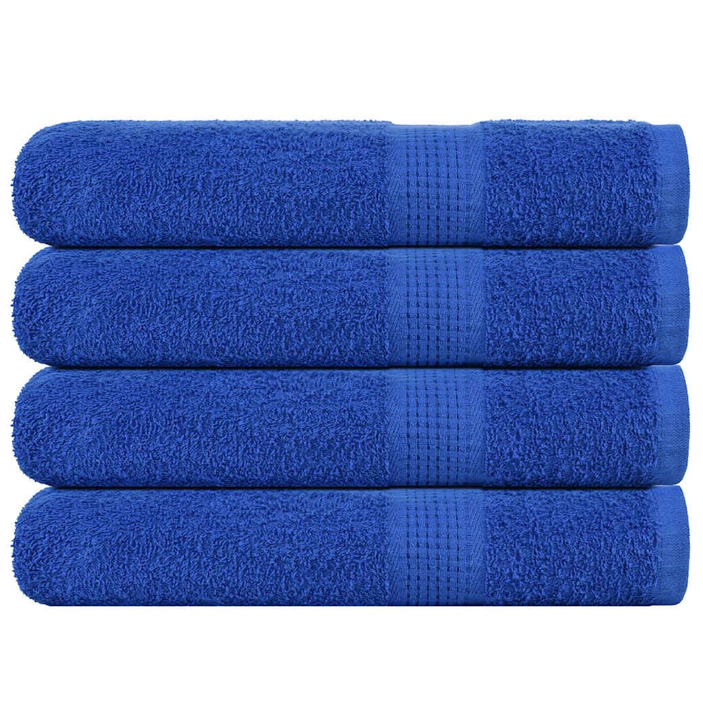 Frogn - Juego de 4 toallas de mano para baño (100 x 200 cm, 360 g/m²), color azul