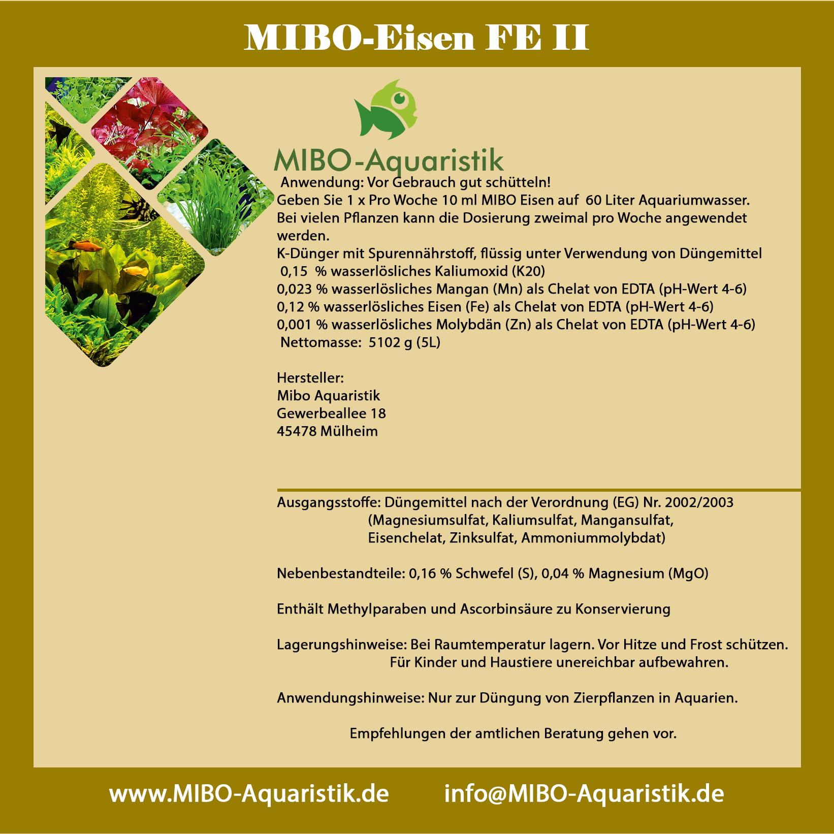 MIBO Kohlenstoff- Eisendünger Spar Set 5000ml Aquarium Dünger