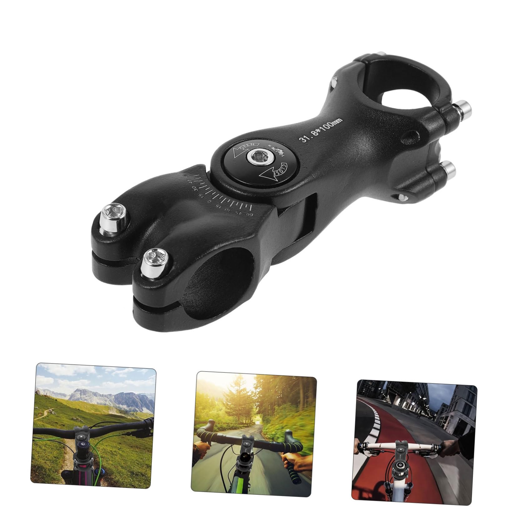 BESTonZON Rehausseur De Vélo De Montagne Potence De Guidon De Vélo Rehausseur De Guidon Rehausseur De Potence De Guidon Potence De Montagne Légère Réglable en Alliage D'Aluminium