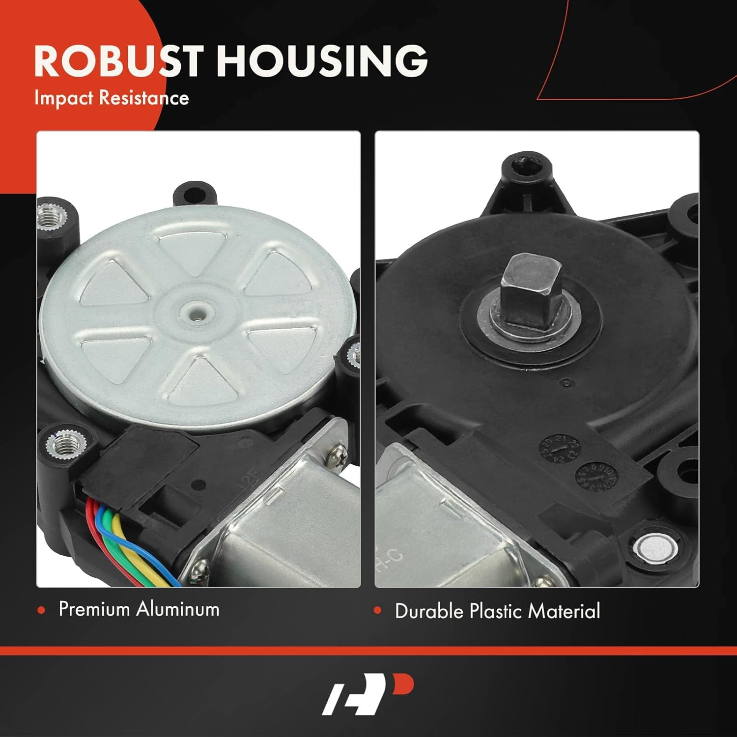 A-Premium Rear Right Power Window Lift Motor Compatible with Infiniti QX56 2004-2009 & Nissan Maxima 2004-2008, Passenger Side, with Anti-Clip Function, Replace# 827307Y010