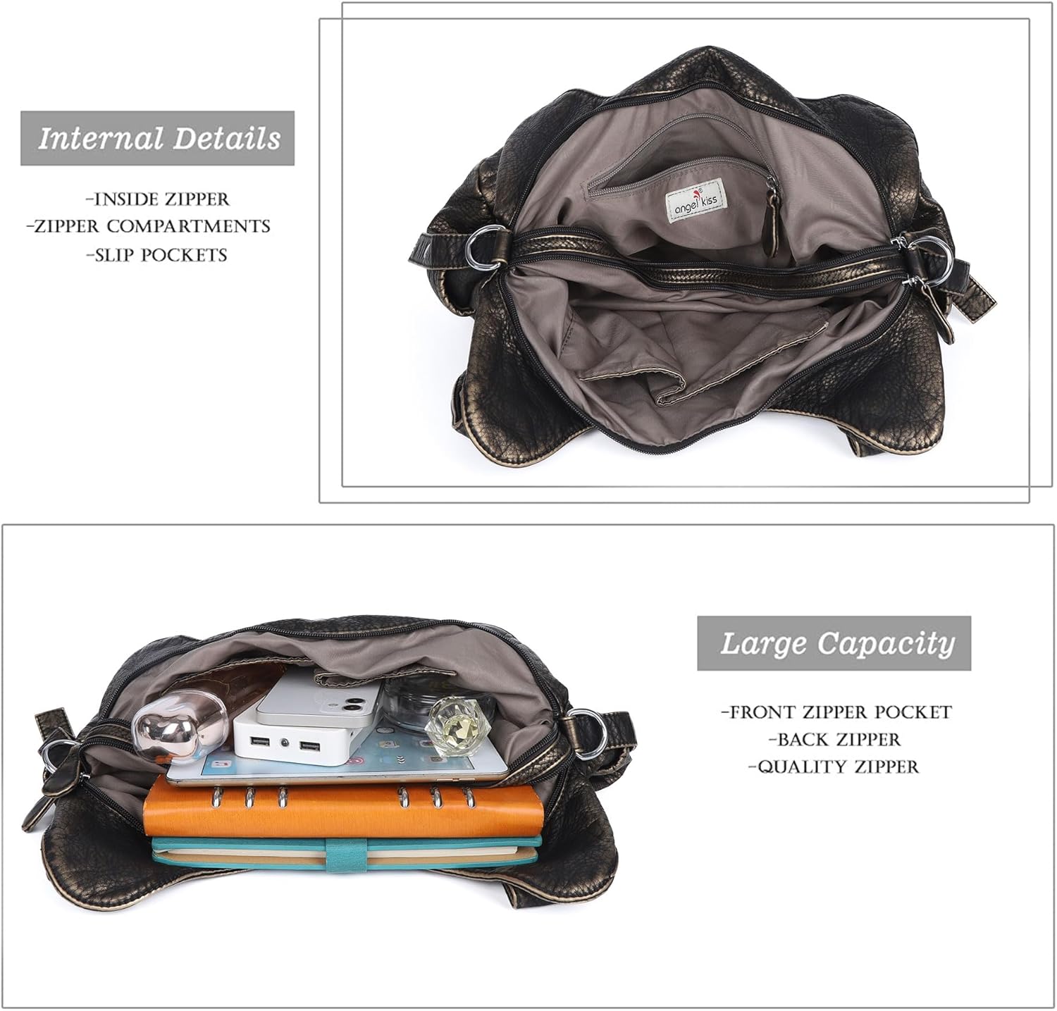 Angelkiss Hobo Purses and handbags for Women Satchel Handbag Women Purses Large Daily Shoulder Bags | Purses, handbags, Handbag, Women Purses, Large, Daily - Image 5