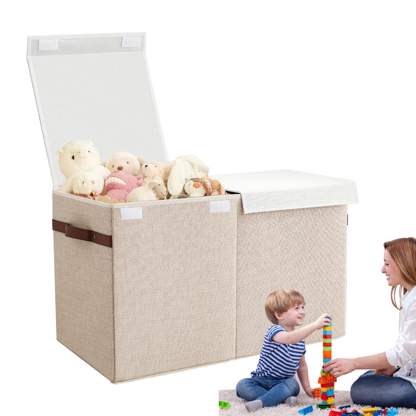 Scatola per giocattoli per bambini, cassapanca per giocattoli Cassetta | Contenitori pieghevoli con coperchio, grande cassettiera portaoggetti per giocattoli per la stanza d