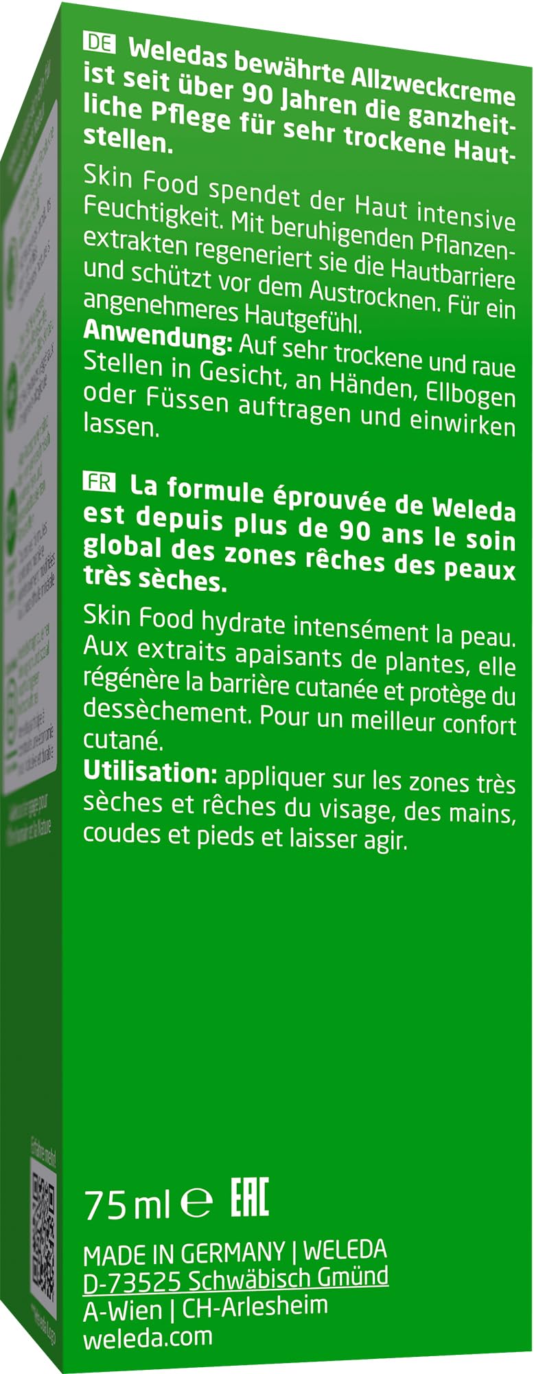 Weleda Skin Food Feuchtigkeitscreme trockene Haut Gesicht Bio 75 ml – Bild 2