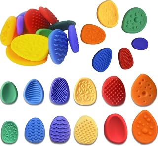 12PCS Random Color Fidget Toys Sensory Stone for Kids,Textured Soft Worry Stone for Autism Kids Calming - Fidget Stress Toys for Students Anxiety Relief - Small Prizes Fidget Toys