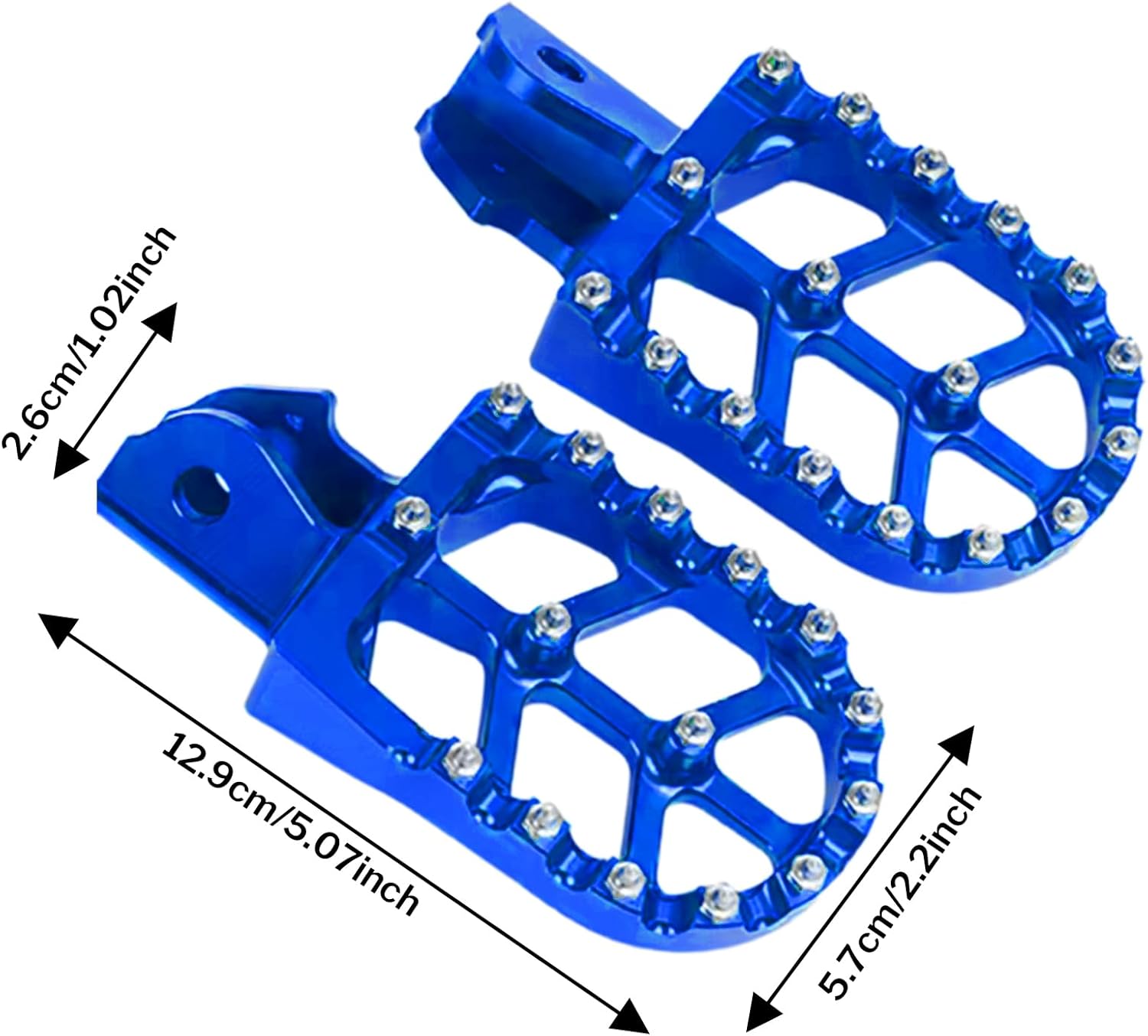 Pegs for Bike,Adjustable Foot Pegs - Powersports Supplies for Trail Street Stunt Adventure Motocross Commuting Sport Cruising Touring Urban