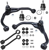 Vista 195 de Detroit Axle - Kit de suspensión delantera RWD para Chrysler 300 Dodge Challenger Charger Magnum, brazos de control superior con barras