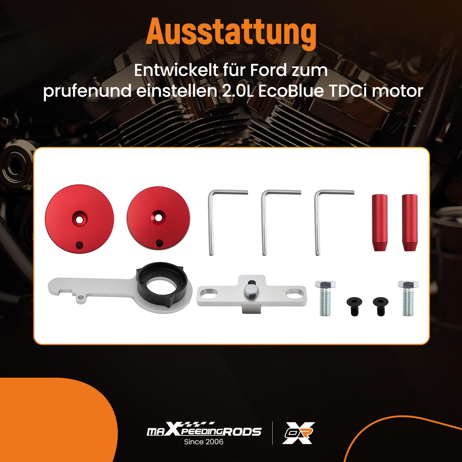 maXpeedingrods Strumento di regolazione del motore per Ford Focus Transit S-Max 2.0 TDCi 303-1643 303-1637 303-1650 blu