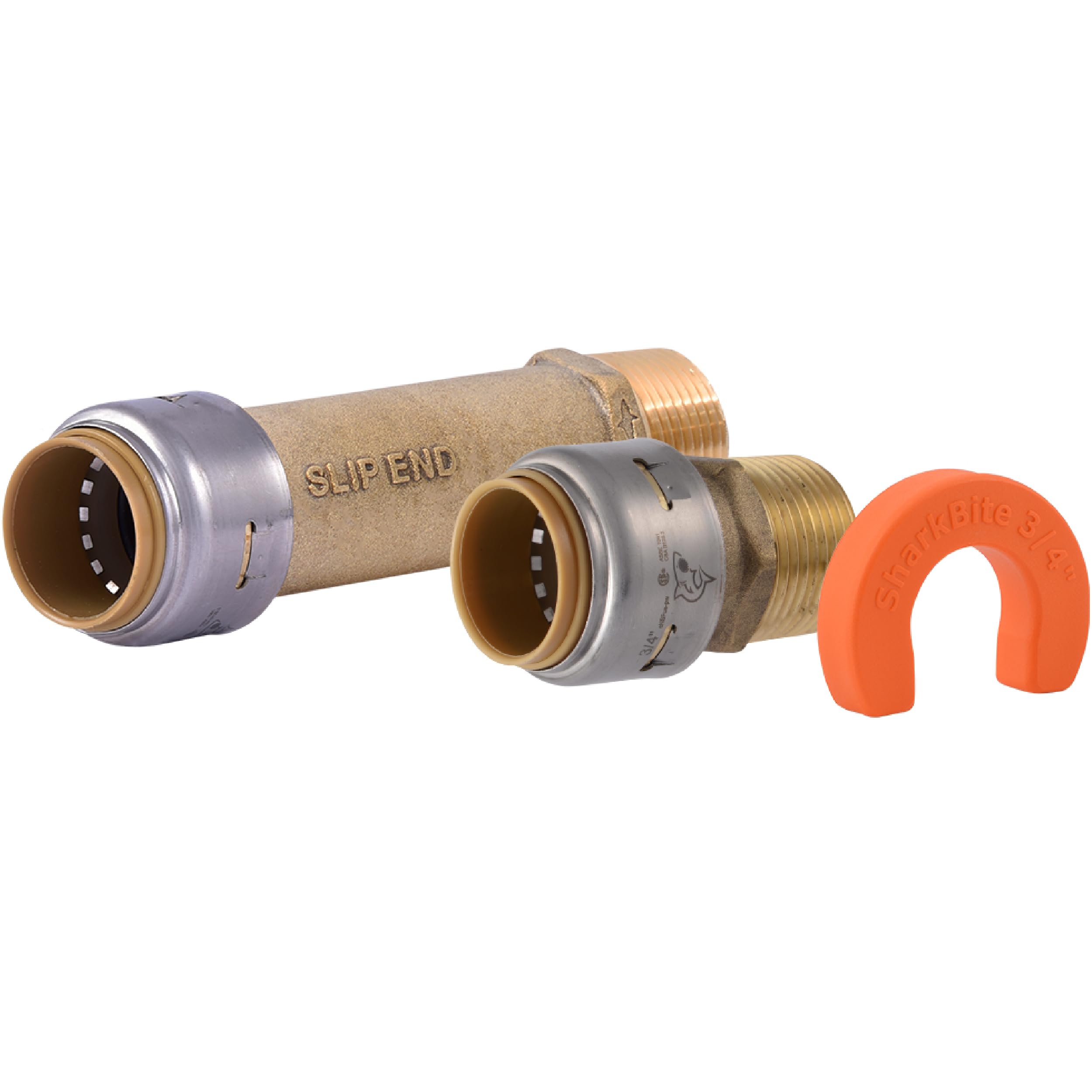 SharkBite Max - Kit de conexión de filtración de agua MNPT de 3/4 pulgadas x 3/4 pulgadas, accesorios de fontanería de latón, cobre, tubo de CPVC, UR25561