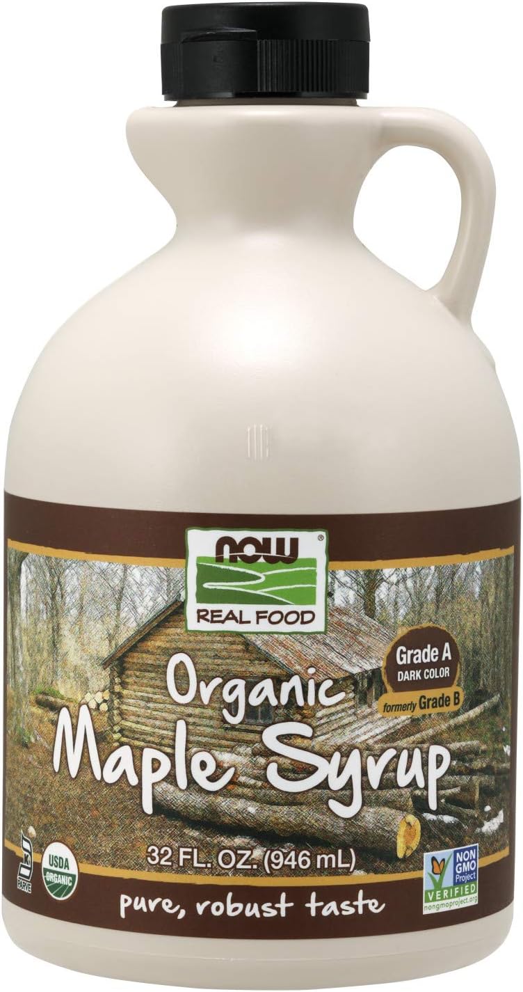 NOW Foods Maple Syrup,32 ounce (Grade A, formerly Grade B) (Packaging