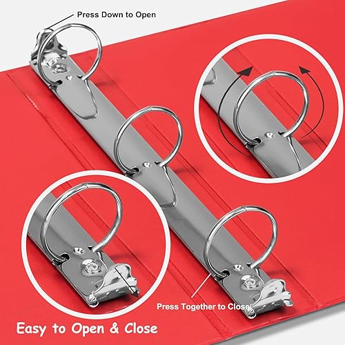 Vista 81 de COMIX Carpeta de 3 anillos de 1 pulgada con cubierta transparente, carpeta de vista de 1 pulgada con capacidad para 200 hojas de papel tamaño carta