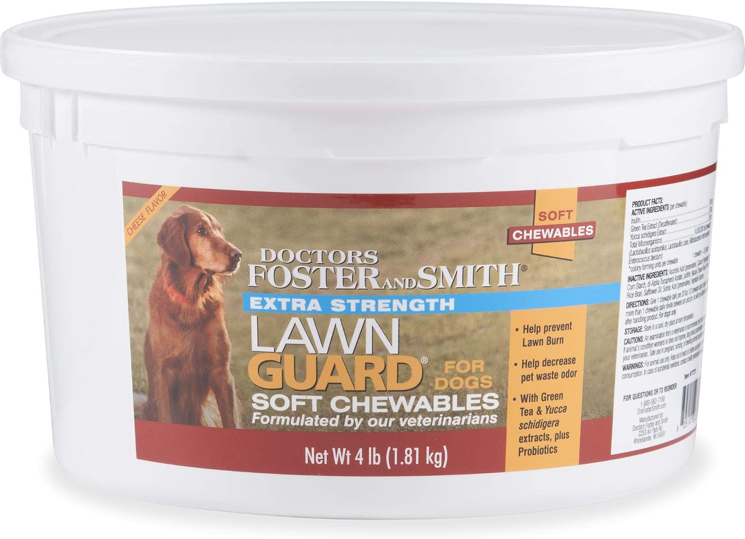 Petco Brand - DRS. Foster and Smith Extra Strength Lawn Guard Soft Chews for Dogs, 4 lbs.