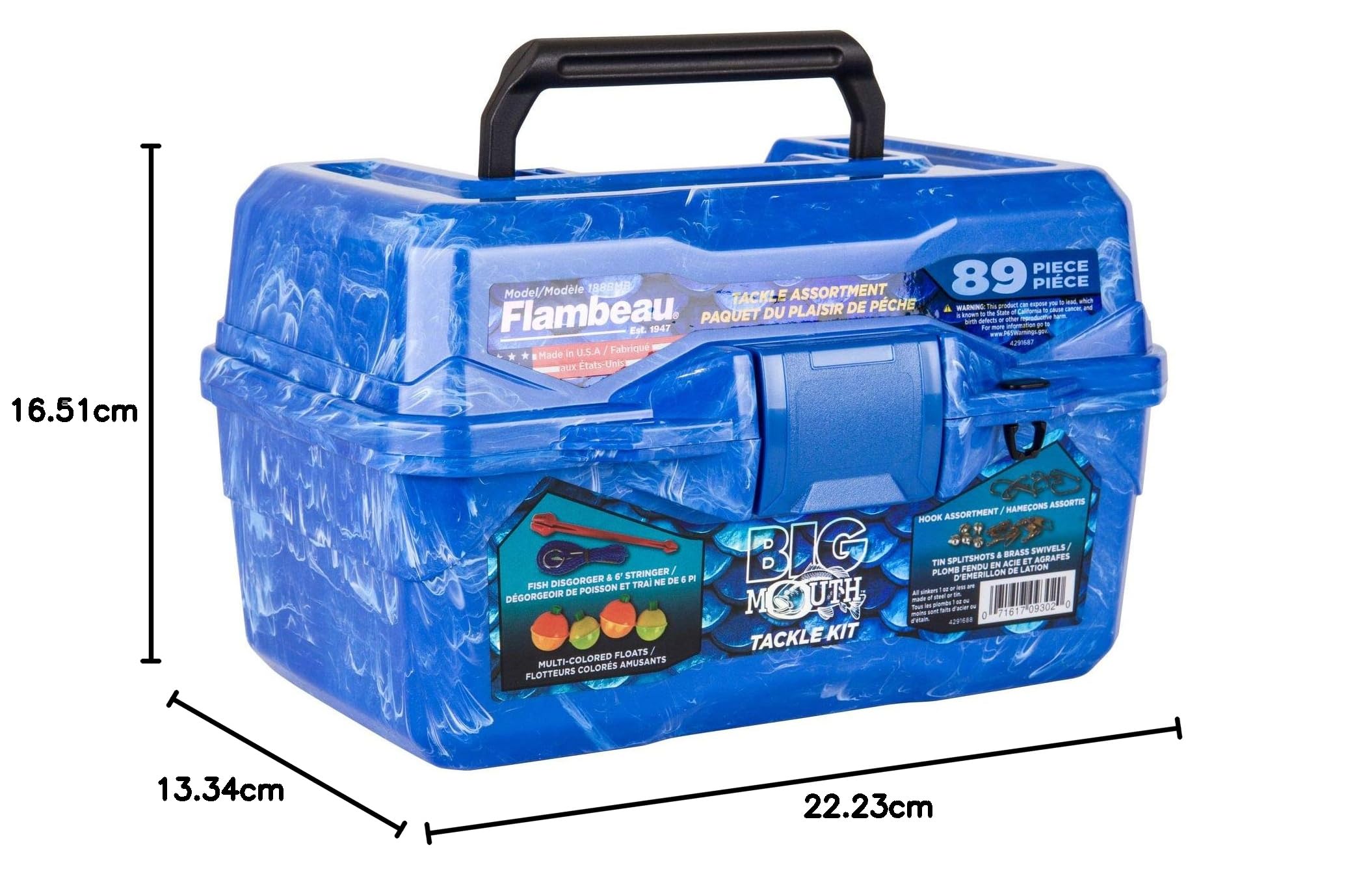 Big Mouth Tackle Box-Blue Swirl-89-Piece Kit : Amazon.ca: Sports