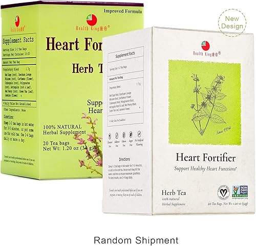 Miniatura 2 de Health King Té de hierbas fortalecedor de corazón, bolsitas de té, caja de 20 unidades