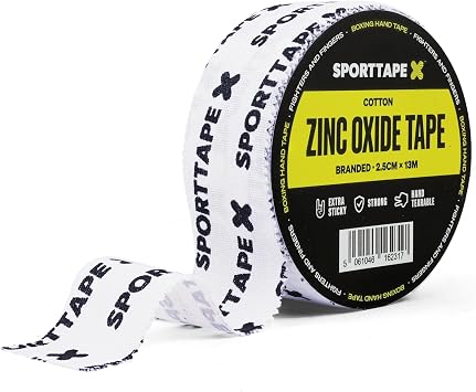 SPORTTAPE Boxing Tape - 2.5cm x 13m - Hand Wrapping for Gloves, Knuckles