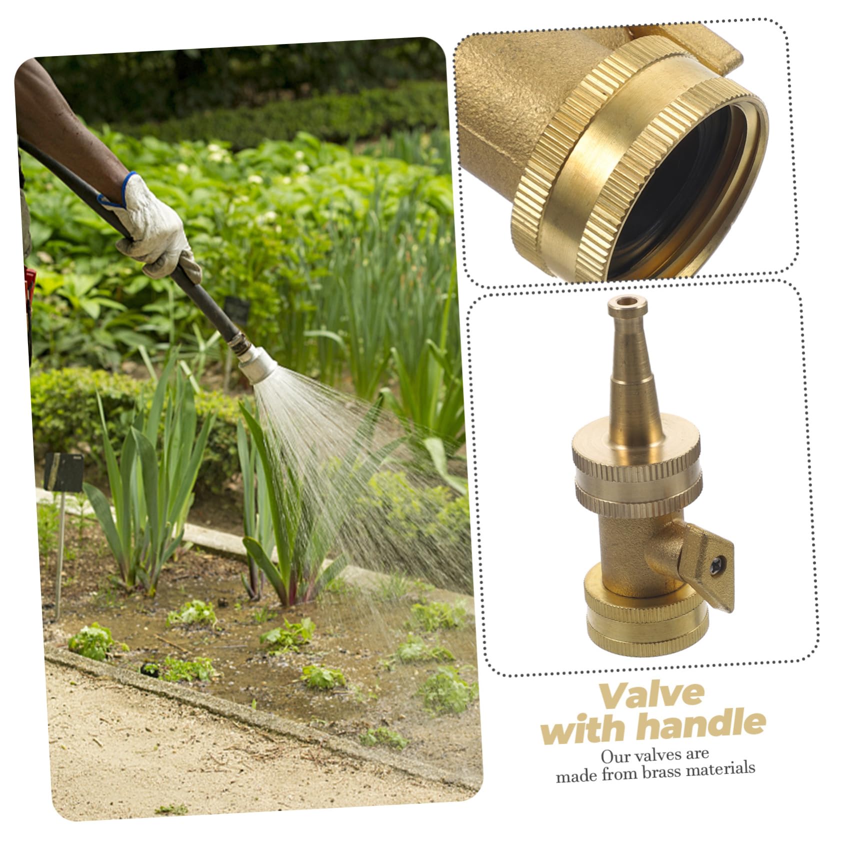 BESPORTBLE 5 Sätze Garten Messingdüse Garten Wasserleitung Bewässerungsdüse Kleiner Sprühschlauch Sprühdüse Mit Schalter Sprüher Duschventil Absperrventil Verbindet Düsen Golden