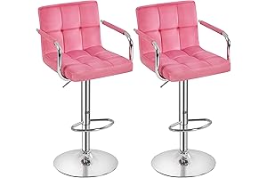 Yaheetech Pink Barstools Set of 2