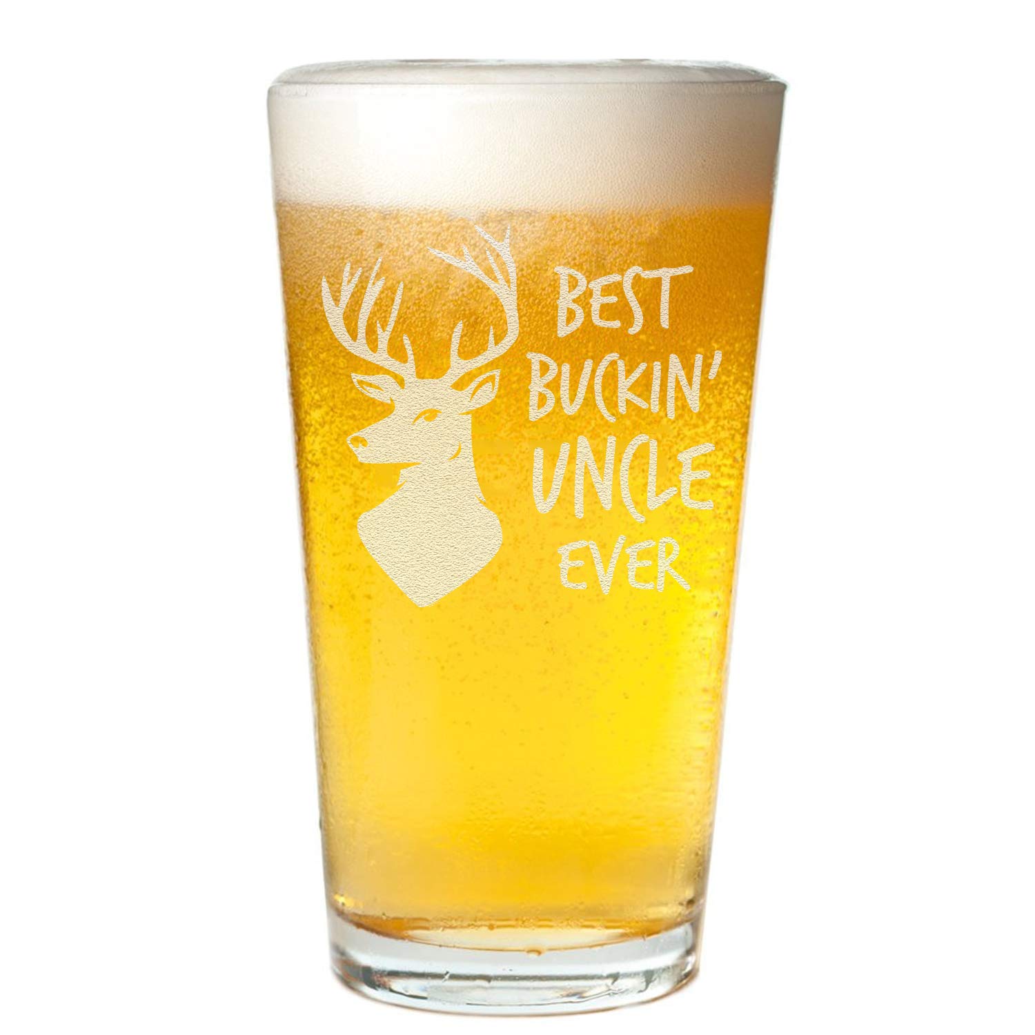 Veracco Best Uncle Ever Funny Birthday Gift Father's Day Pint Beer Glass Best Glass Birthday Gifts for Men