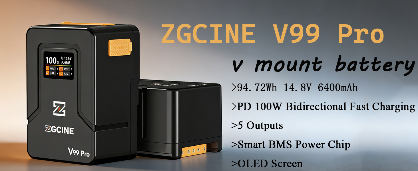 Amazon.com : ZGCINE V Mount Battery V99 Pro, 14.8V 6400mAh 94.72Wh
