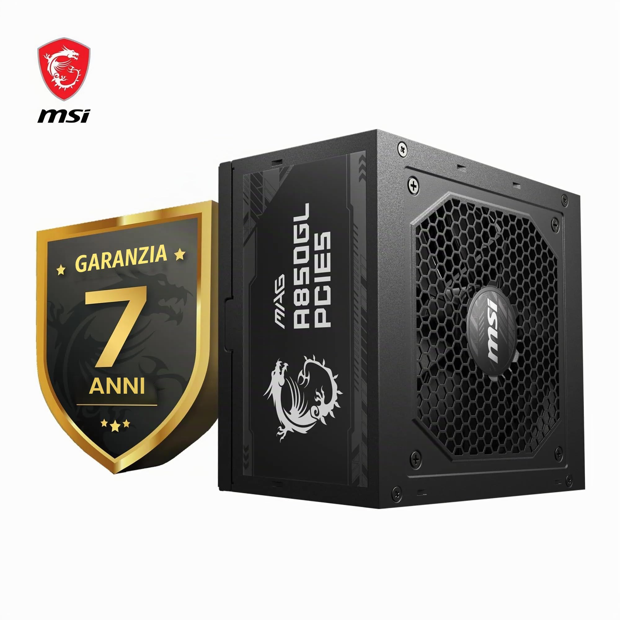 MSI MAG A850GL PCIE5 Alimentatore 850W 80 Plus Gold Modulare ATX 3.0 PCIe 5.0