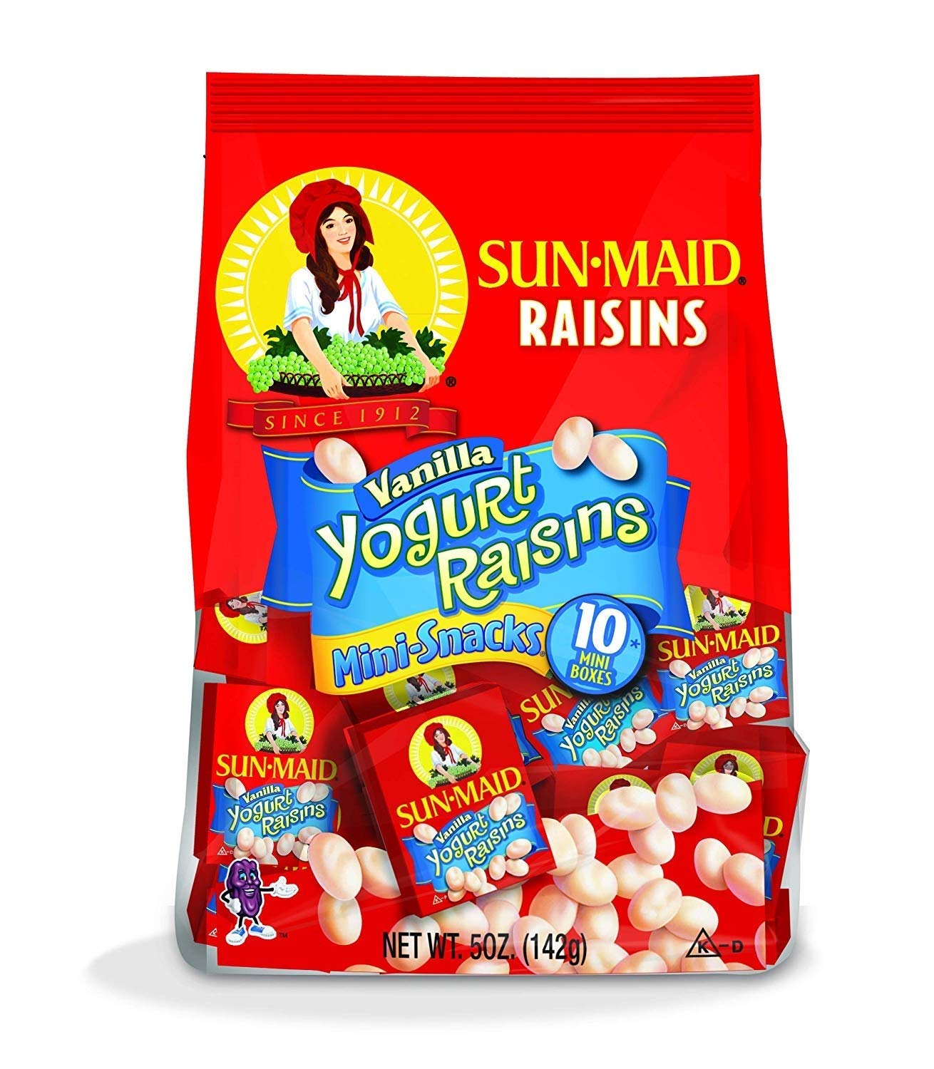 SunMaid Yogurt Raisins 0.5 OZ (Vanilla, Pack 6