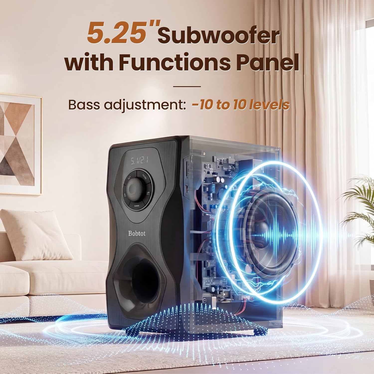 Bobtot Surround Sound System Home Theater Speakers -