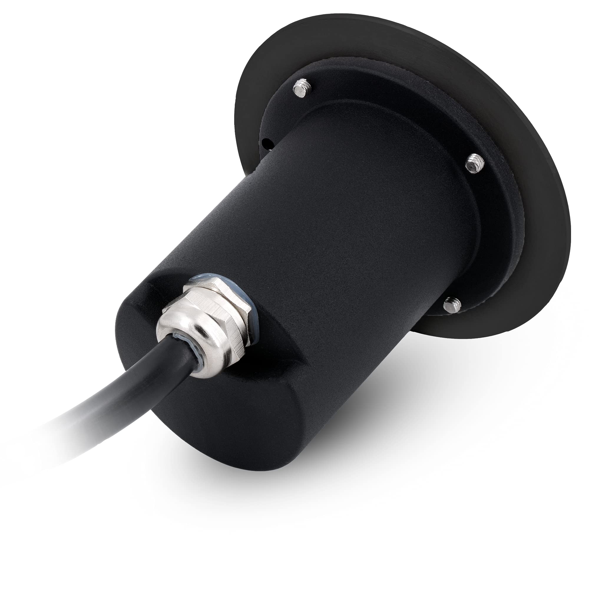 linovum BORU Bodeneinbaustrahler 4er Set schwarz Smart GU10 WLAN RGBW IP67 | Vier befahrbare Bodenstrahler bis 500kg - per App & Alexa steuerbar, RGB-Farblicht, für Garten & Wege, IP67, inkl. LED