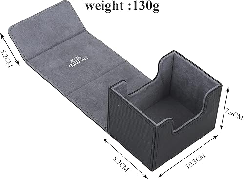 Miniatura 5 de AEGIS GUARDIAN - Caja de cartas para MTG, Commander Deck Box con capacidad para más de 120 tarjetas con funda, soporte de cuero fuerte para tarjetas