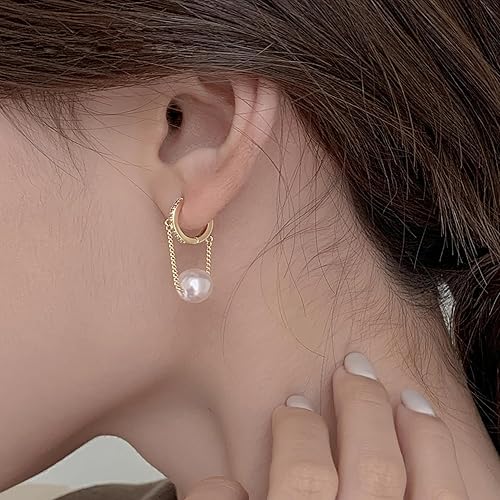 Vista 2 de Reffeer Aretes colgantes de plata de ley 925 maciza para mujeres y adolescentes